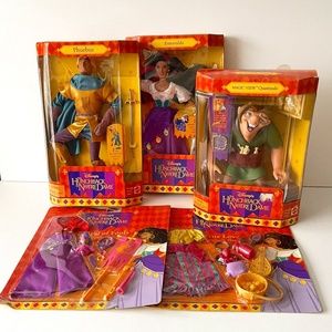NIB Mattel 1995 Disney's Hunchback of Notre Dame Phoebus, Quasimodo, Esmeralda